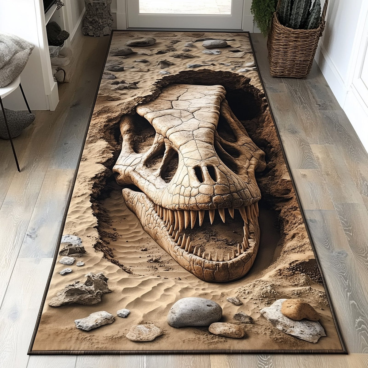 Fossil Dig Runner Rug - Nature Design | Serene Runner Rug