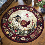 Fowl Fantasy Round Mat Rug - washable non-slip printed rug