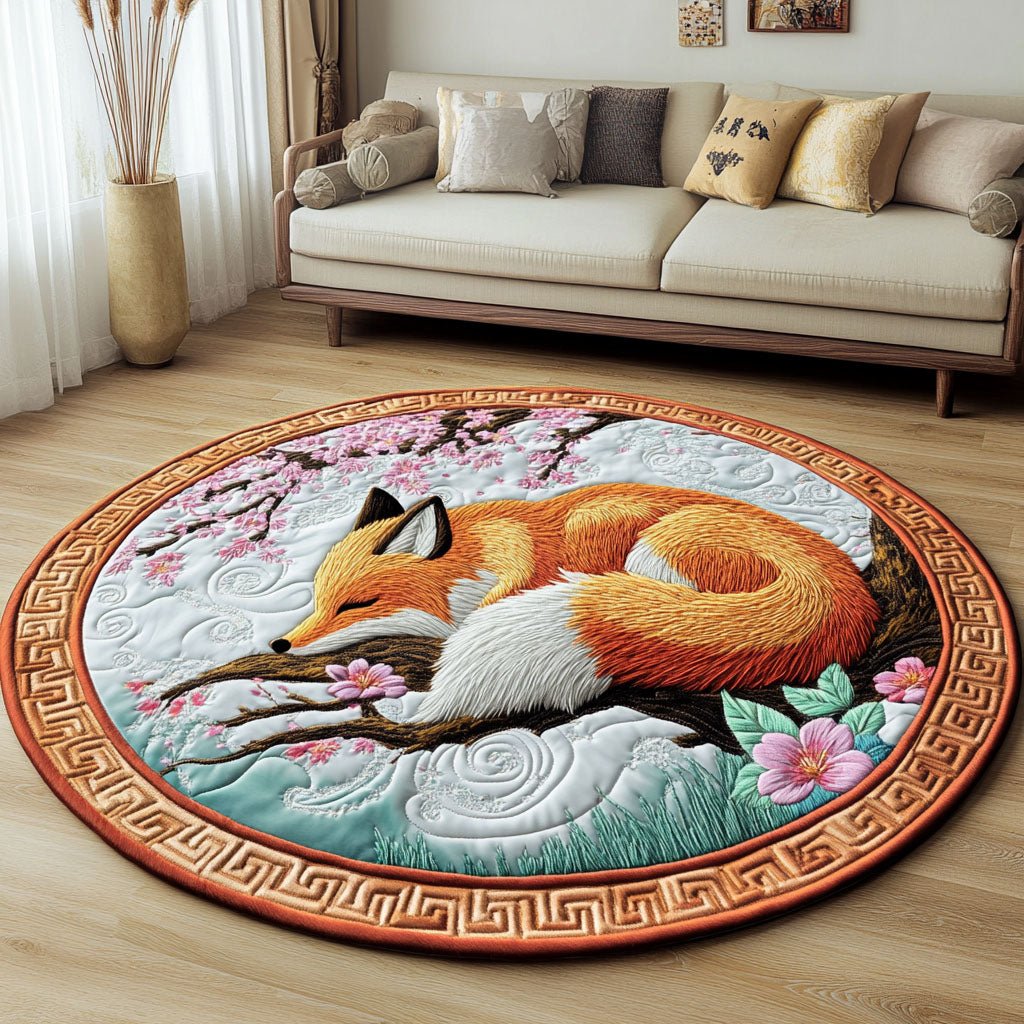 Foxfire Spirit Round Mat Rug - washable non-slip printed rug