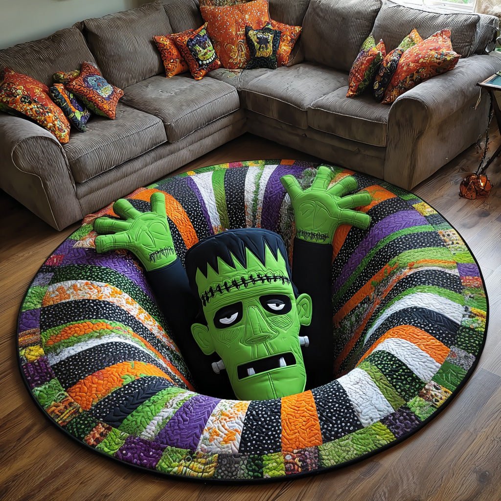 Frankenstein Rise Round Mat Rug - Nature Design | Serene Home Decor