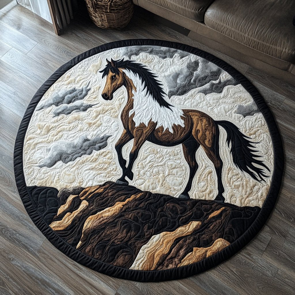 Free Run Round Mat Rug - washable non-slip printed rug
