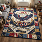 Freedom Crest area rug in a living room