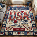 Freedom Crest area rug in a living room