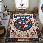 Freedom Flyer area rug in a living room