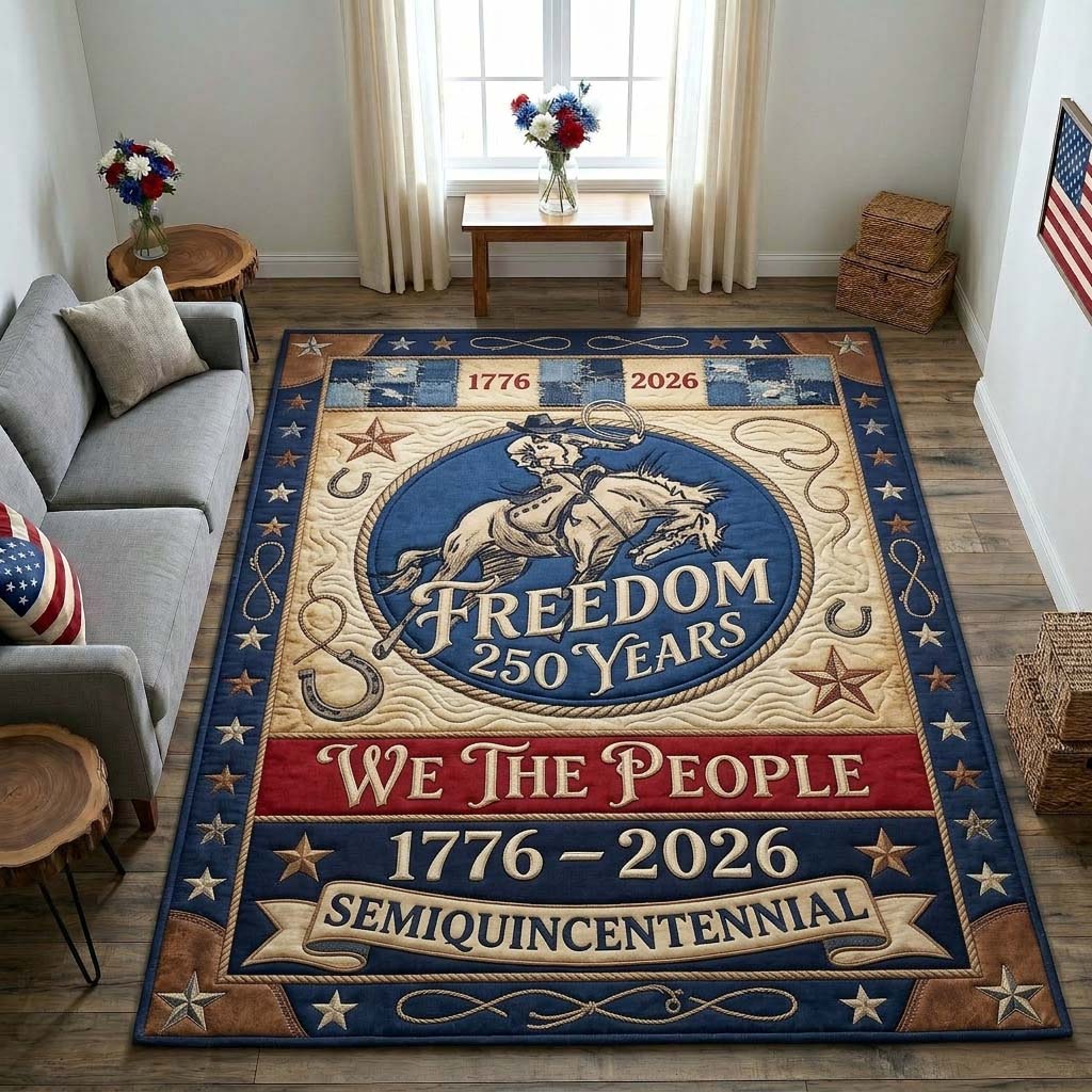 Freedom Frontier area rug in a living room