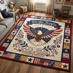 Freedom Parade area rug in a living room
