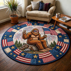 Freedom United Round Mat Rug - washable non-slip printed rug
