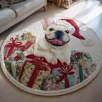 French Bulldog Muse Round Mat Rug - Cute Pet Design | Animal Printed Home Decor
