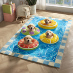 Fresh Golden Retriever area rug in a living room