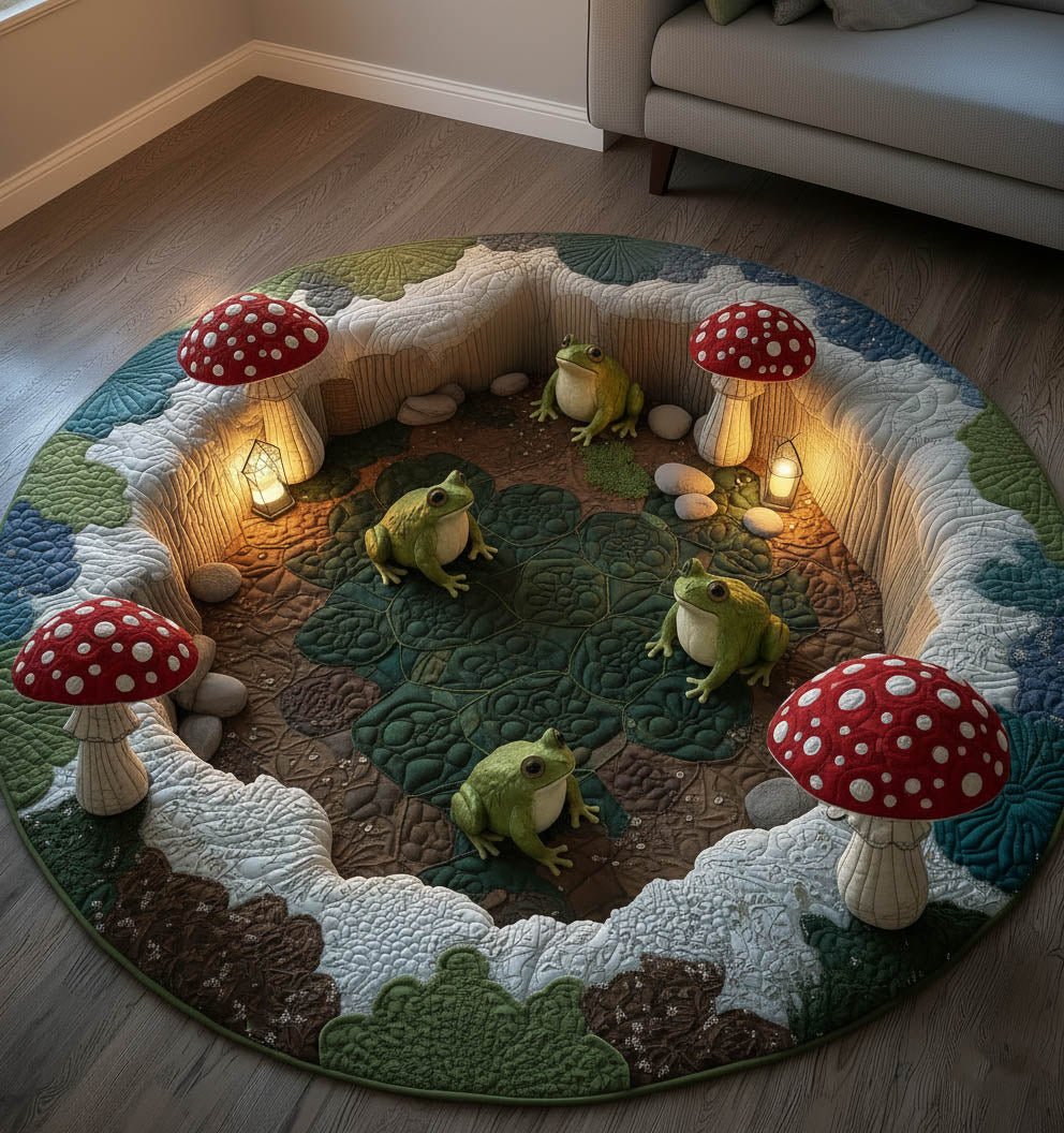 Frog Round Mat Rug - Nature Design | Serene Home Decor