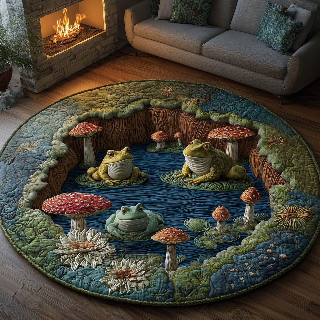 Frog Round Mat Rug - Nature Design | Serene Home Decor