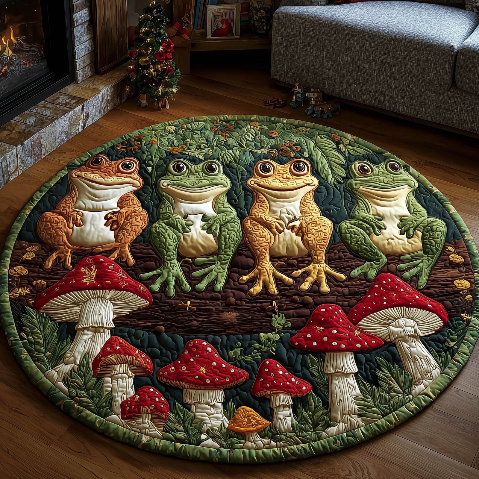 Frog Round Mat Rug - Nature Design | Serene Home Decor