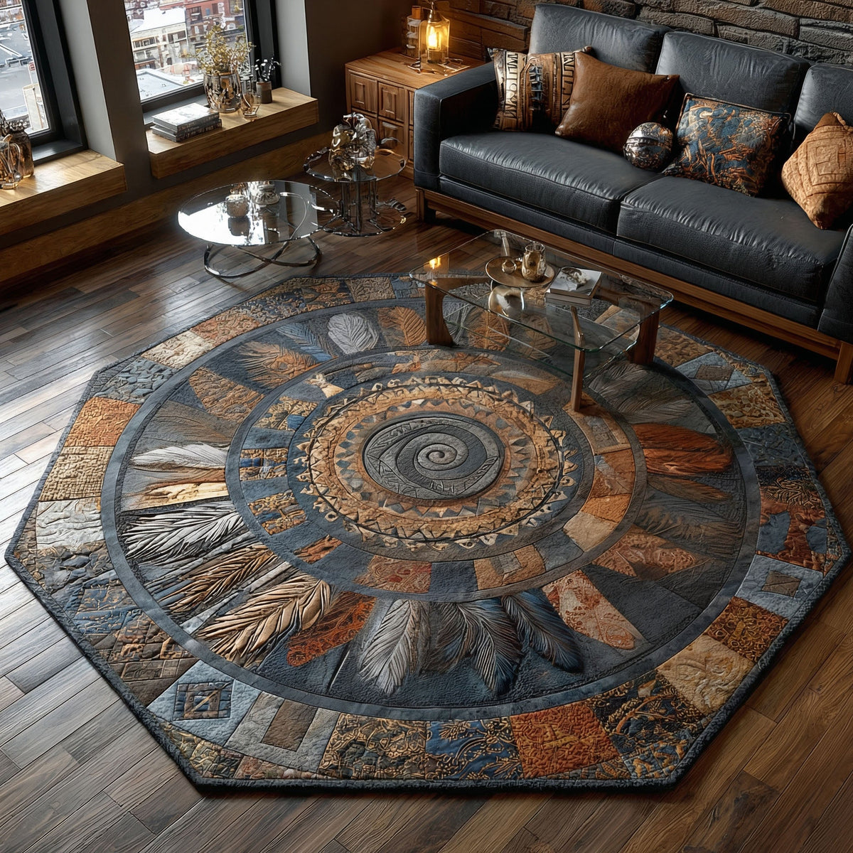 Frontier Hearthstone Custom Shape Area Rug - Nature Design | Die-Cut Non-Slip Rug - washable non-slip printed rug