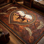 Frontier Soul area rug in a living room
