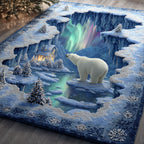 Frost Bear area rug in a living room