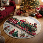 Frost Bell Round Mat Rug - washable non-slip printed rug