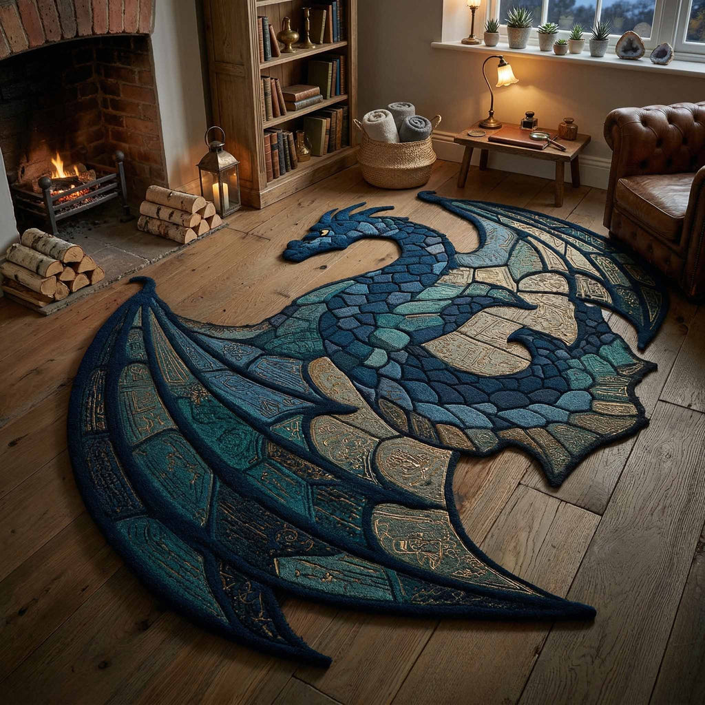 Frost Glide Custom Shape Area Rug - Nature Design | Die-Cut Non-Slip Rug - washable non-slip printed rug