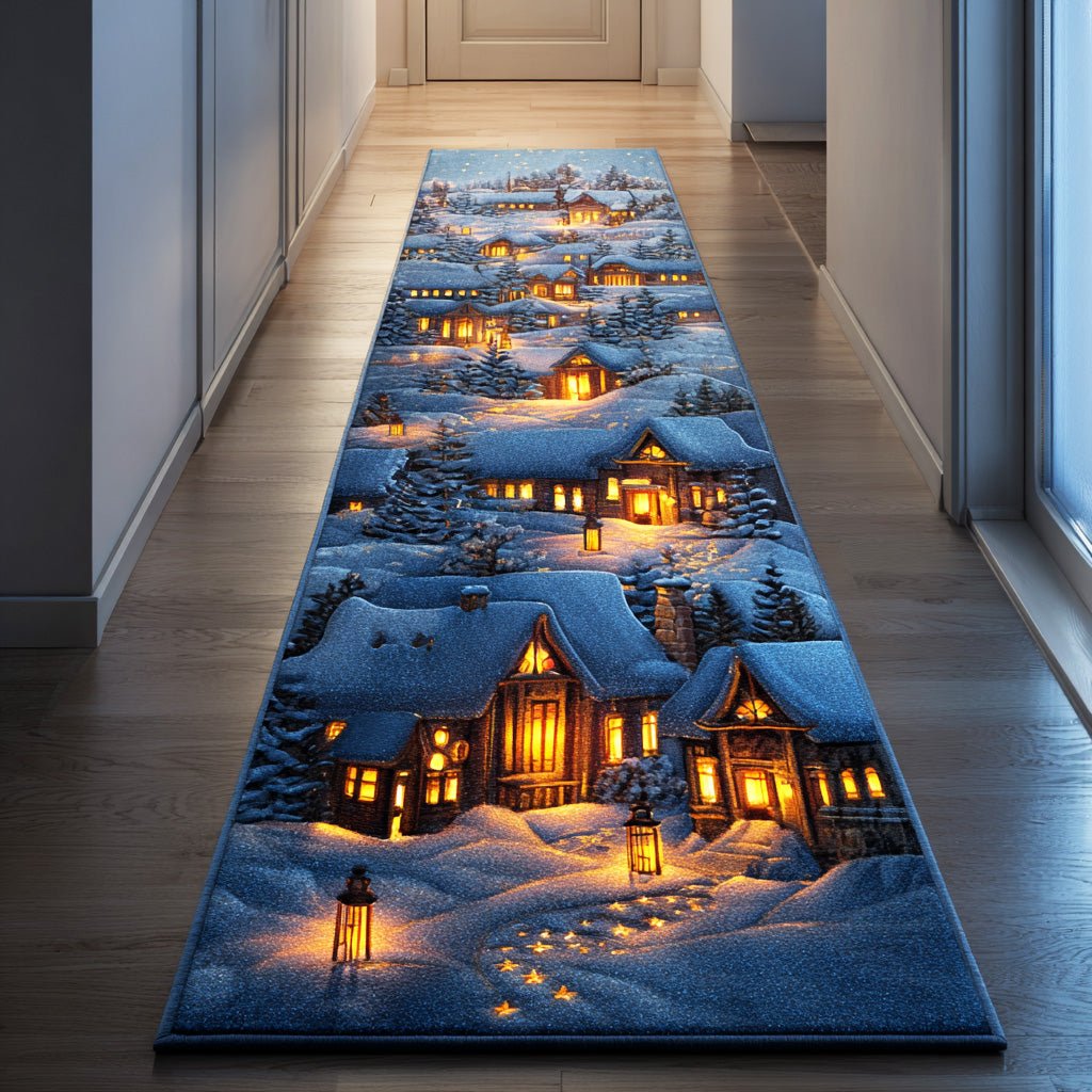 Frost Lantern Field Runner Carpet Runner Rug - Cute Pet Design | Animal Printed Runner Rug