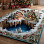 Frost Meadow area rug in a living room