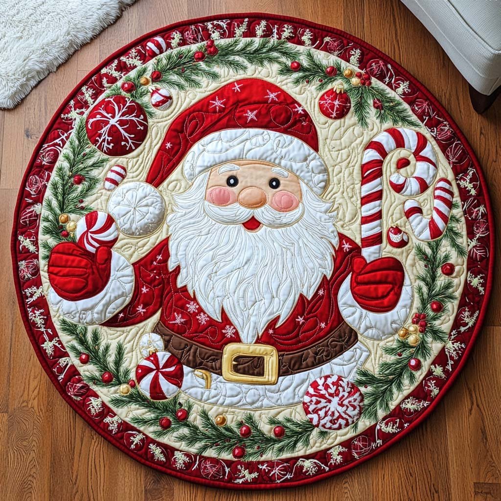 Frost Night Round Mat Rug - washable non-slip printed rug