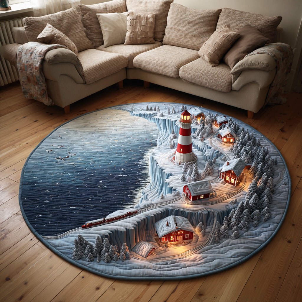 Frost River Crossing Faith Round Mat Rug - washable non-slip printed rug