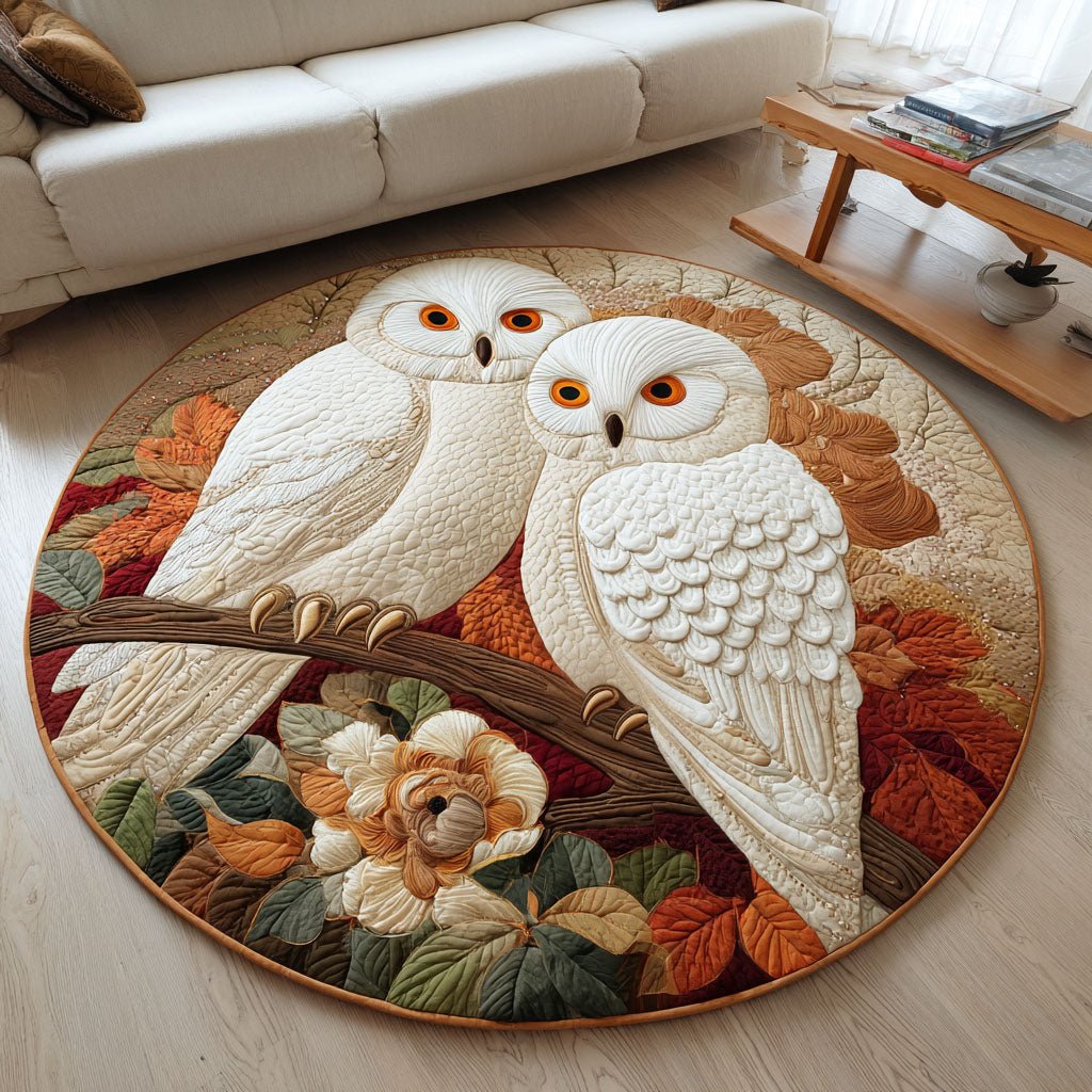 Frosted Gaze Round Mat Rug - washable non-slip printed rug