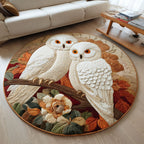 Frosted Gaze Round Mat Rug - washable non-slip printed rug