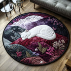 Frosted Grace Round Mat Rug - washable non-slip printed rug