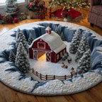 Frosted Homestead Round Mat Rug - Nature Design | Serene Home Decor