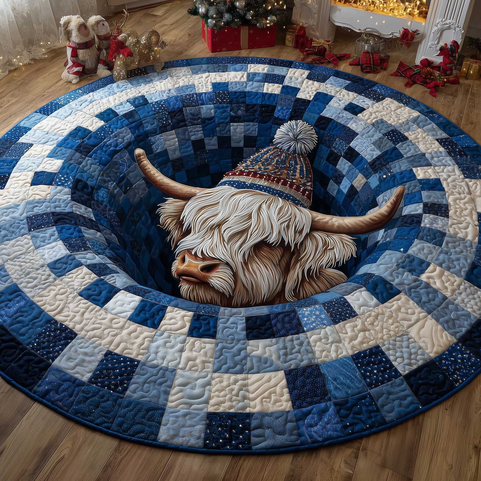 Frosted Homestead Round Mat Rug - Nature Design | Serene Home Decor