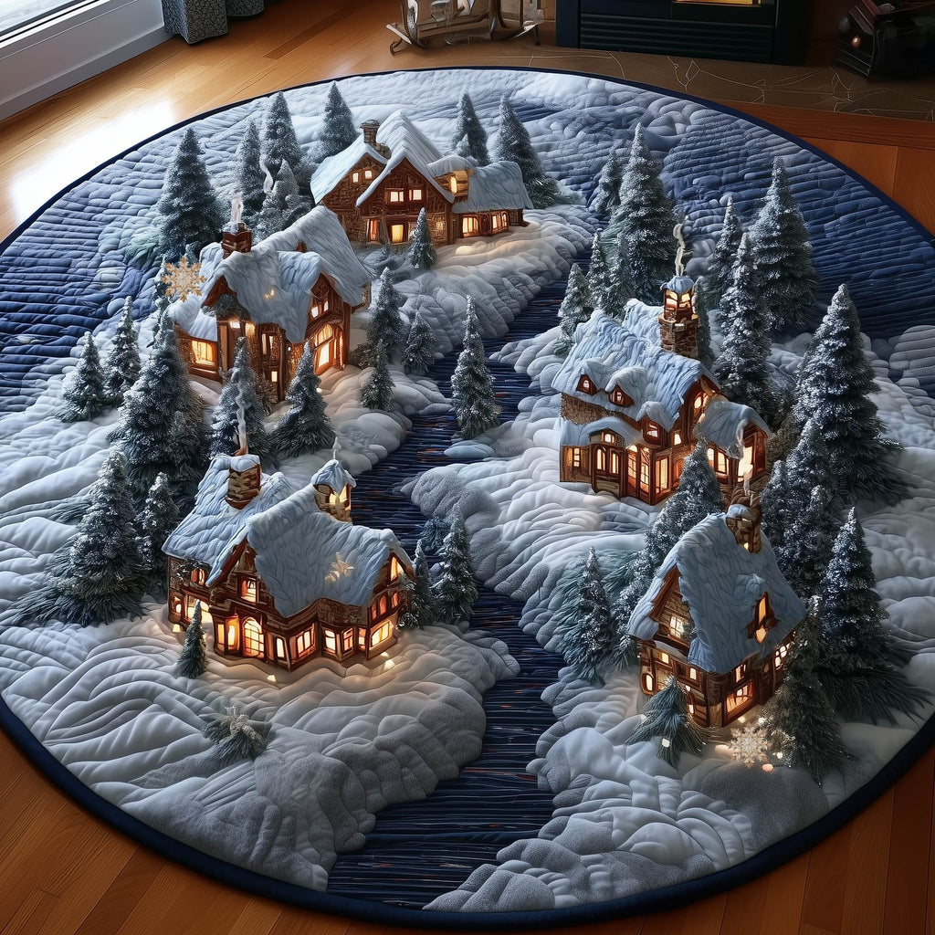 Frosted Land Round Mat Rug - Nature Design | Serene Home Decor