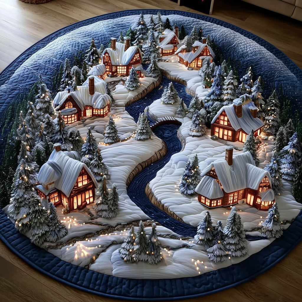 Frosted Land Round Mat Rug - Nature Design | Serene Home Decor