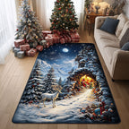 Frosted Pines Retreat area rug in a living room