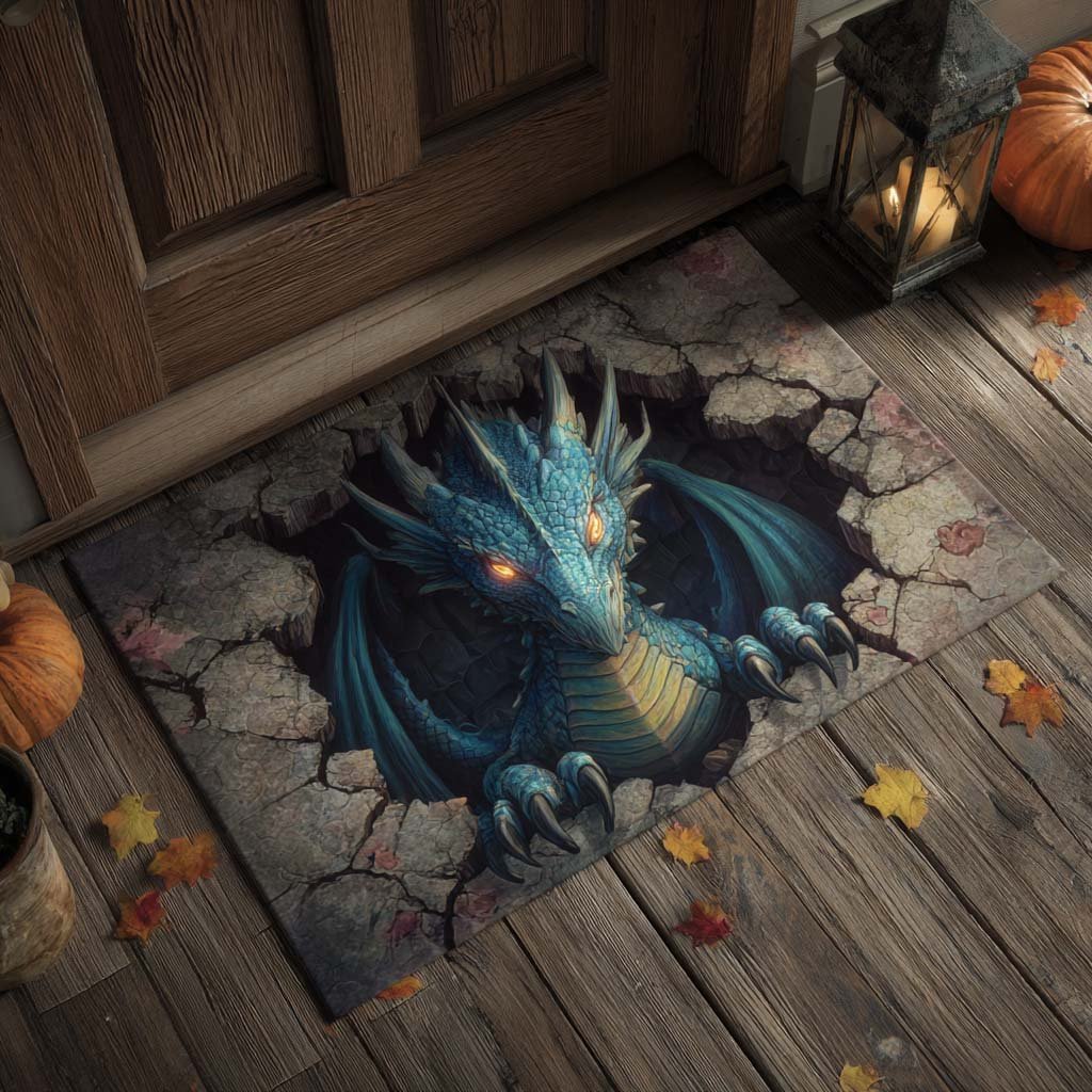 Frostfang Sentinel Doormat - Nature Design | Printed Welcome Doormat