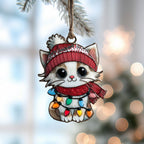 Frostlight Kitty Christmas Ornament