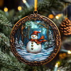 Stained Glass Cardinal Christmas Ornament