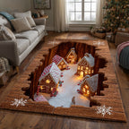 Frostlight Cave area rug in a living room