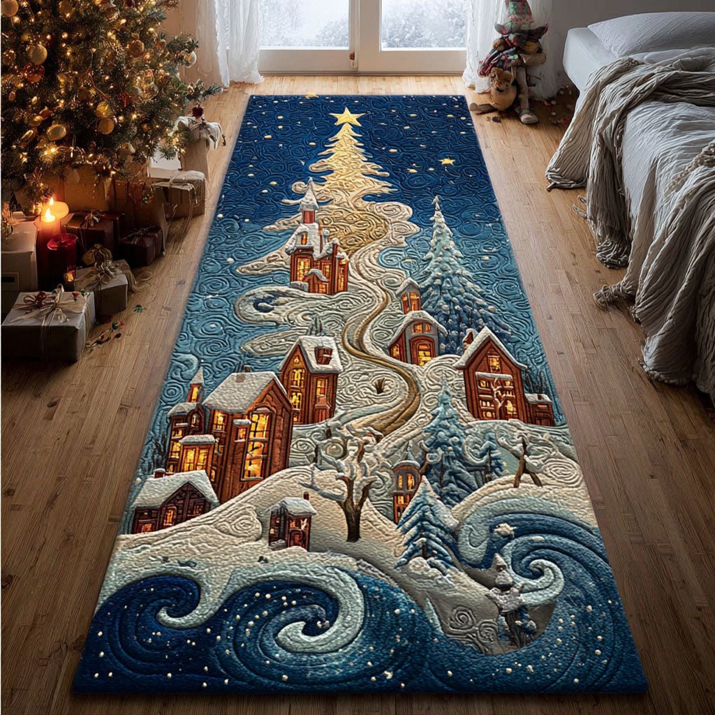 Frostlight Village Runner Carpet Runner Rug - Cute Pet Design | Animal Printed Runner Rug