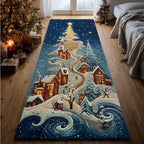 Frostlight Village Runner Carpet Runner Rug - Cute Pet Design | Animal Printed Runner Rug