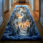 Frostlight Village Runner Carpet Runner Rug - Cute Pet Design | Animal Printed Runner Rug