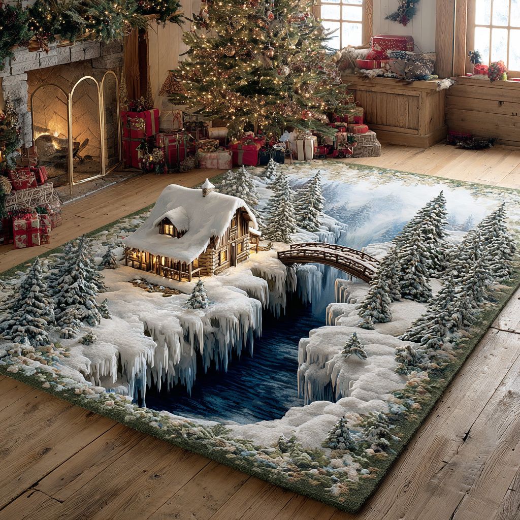 Frostwood Forest Haven area rug in a living room