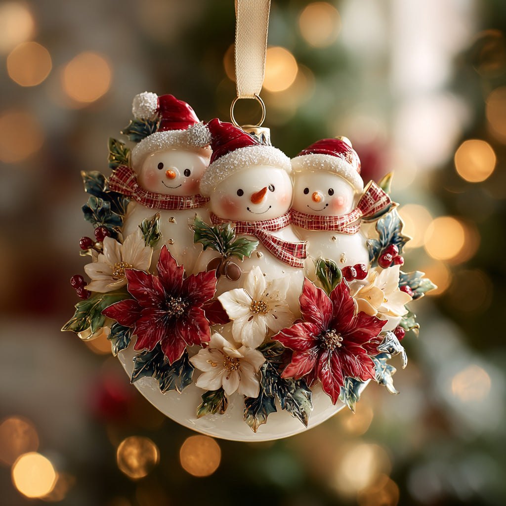 Frosty Family Joy Christmas Ornament