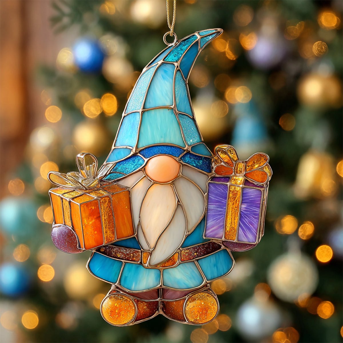 Frosty Gnome Christmas Ornament