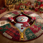Frosty Charm Round Mat Rug - Nature Design | Serene Home Decor