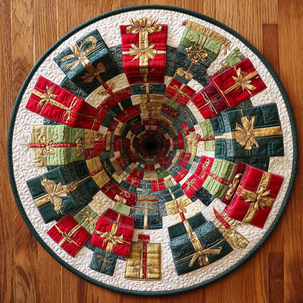 Frosty Glow Round Mat Rug - washable non-slip printed rug