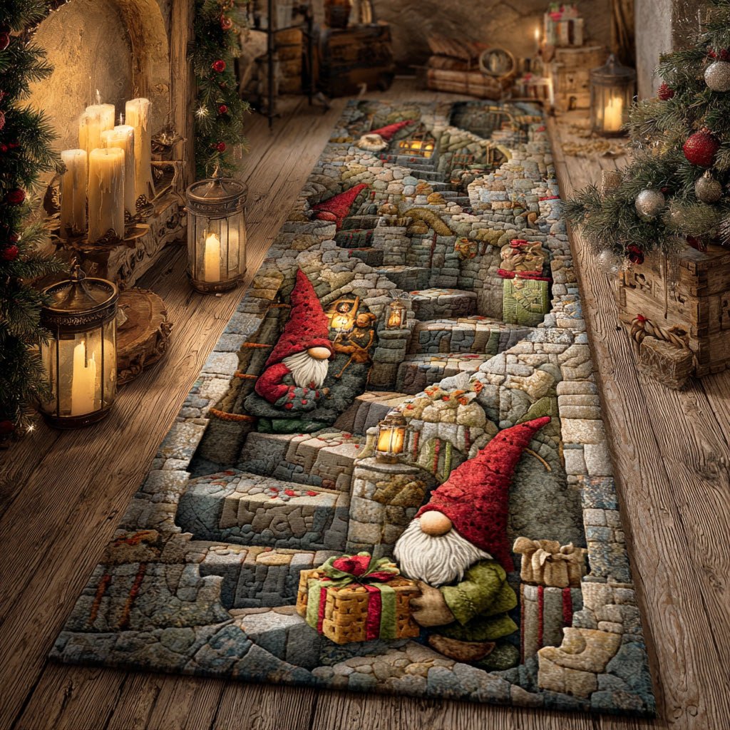 Frosty Gnome Lane Runner Carpet Runner Rug - Cute Pet Design | Animal Printed Runner Rug
