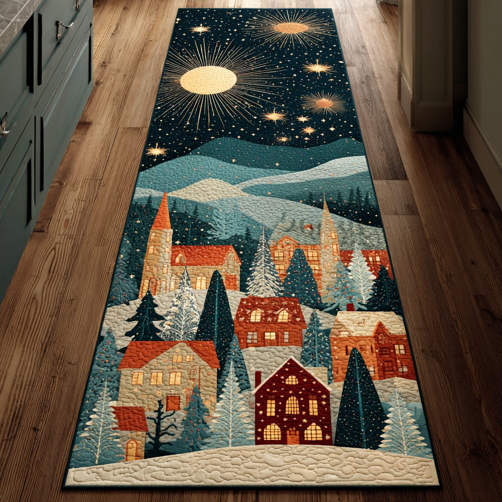 Frosty Lane Runner Carpet Runner Rug - Cute Pet Design | Animal Printed Runner Rug