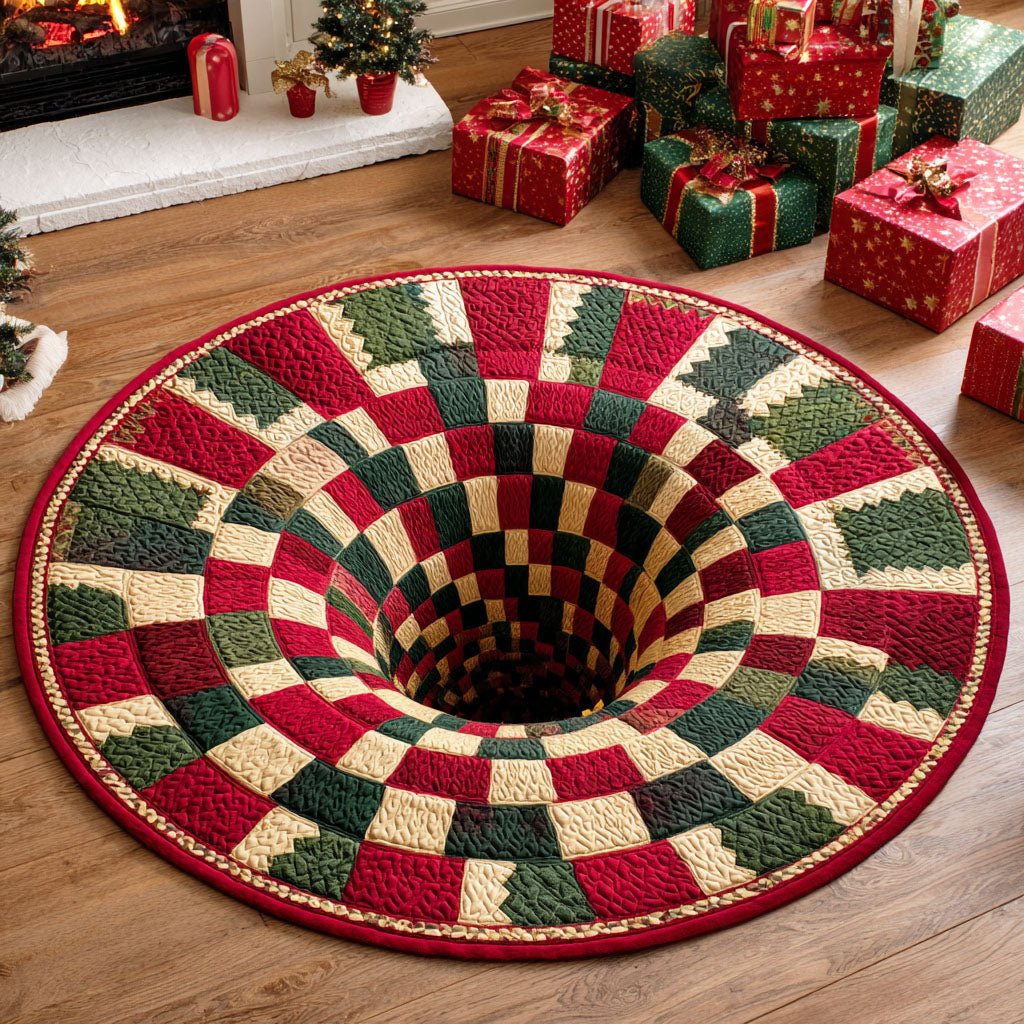 Frosty Night Round Mat Rug - Nature Design | Serene Home Decor