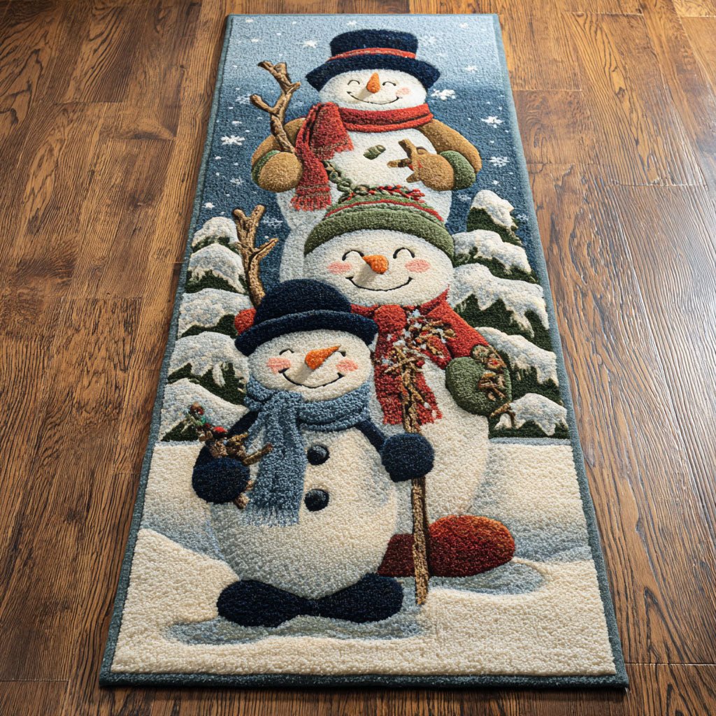 Frosty Stack Runner Carpet Runner Rug - Cute Pet Design | Animal Printed Runner Rug
