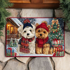 Frosty Yorkie Doormat - Nature Design | Printed Welcome Doormat